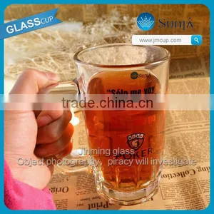 Clear Glass Beer Mug Auto-Machine Made Beer Mug Handle Drinking thumbnail-1