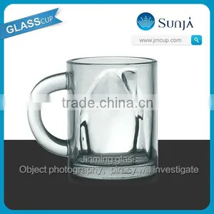 SH517 Classical Small Milk Glass Cup Embossed Small Milk Drinking Glasses thumbnail-1