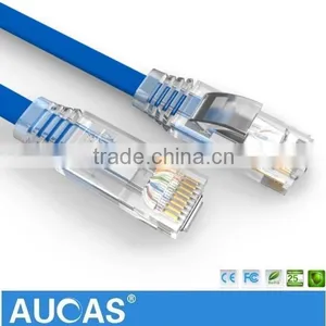 Taiwan Manufacture RJ45 Flat UTP Cat6 24AWG Strain Copper Network Patch Cord With CE/RoHS Printed On Cable thumbnail-4