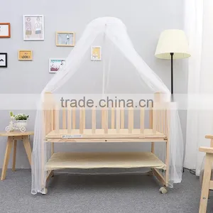 Wooden Baby Convertible Crib With Wheels Cute Baby Cribs thumbnail-3