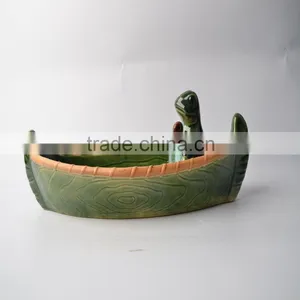 Personalized Ceramic Frog With Boat Shape thumbnail-2