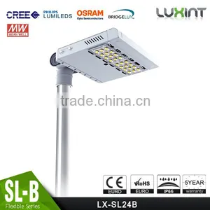 CE Rohs Adjustable Arm Meanwell Driver 100-140lm/W Different Beam Angle Modular Design 40W LED Street Light Manufacturer thumbnail-1