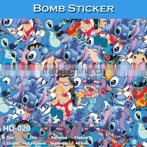 HD-019 CARLIKE Air Bubble Free Durable Car Body Bomb Vinyl Sticker Automobile Wrapping thumbnail-2