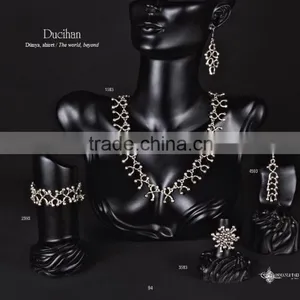Ring Earring Bracelet Necklace Authentic Turkish Ottoman Design Jewelry Set Made in Turkey thumbnail-2