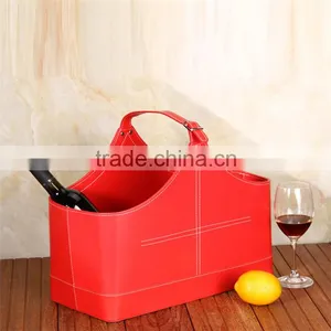 Upscale Storage Basket Hotel Gift Basket Wholesale Shopping Mid Autumn Festival Gift Basket Gift Packaging Leather Creative thumbnail-1