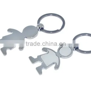 Girl Shape Keychain Metal Keychain With Custom Logo (printing & Laser) thumbnail-1