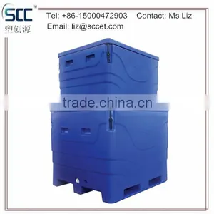 1000L Rotomolding Fish Moving Container, LLDPE Fish Container, PU Insulation Fish Container thumbnail-1
