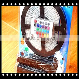 RGB LED Strip Lights 5M RGB Strips+power Supply+controller Led Strip Set thumbnail-4
