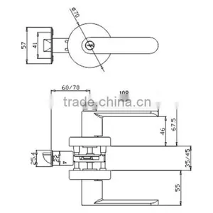 American Standard Office Zinc Alloy Tubular Lever Door Lock thumbnail-2
