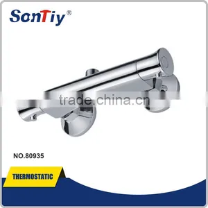 Single Lever Wall Mounted Thermostatic Bath Shower Mixer Tap thumbnail-1