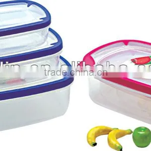 3pcs TPR Rectangle Rubbermaid Food Storage Container Set thumbnail-1