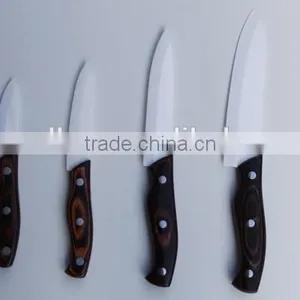 Top Quality Assured Wooden Handle White Color Zirconia Oxide Blade Ceramic Knife thumbnail-1