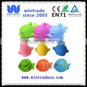 Phthalate Free Sample Fish Bath Toy Squeaky Squirt Water for Baby thumbnail-1