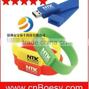 Colorful Customized Silicone Usb Drive Wristband Usb2.0 thumbnail-1