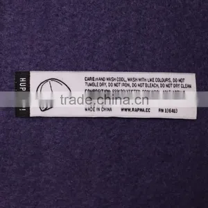 Wholesale Garment Woven Label/Tag/Customized Clothing Silk Screen Printing Label thumbnail-5