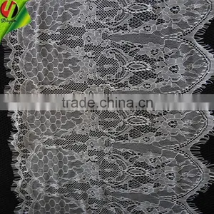 2015 New Design Fabric Nylon White Eyelash Lace thumbnail-3