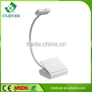 New Design White 3 LED Foldable Book Reading Lamp Led Book Light With Clip thumbnail-1