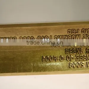 6 Lines of Text of Engraved on Brass Die to be Used in Hot Stamping Part thumbnail-1