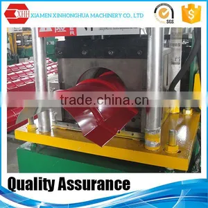 China Supply Color Metal Roof Ridge Cap Roll Forming Machine for Sale thumbnail-1