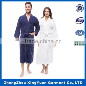 Cheap Wholesale Sex Kimono Cotton Waffle Bath Robe for Women thumbnail-3