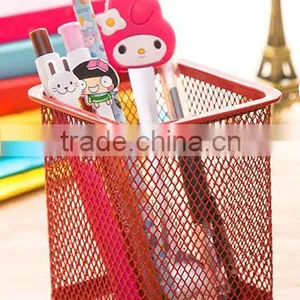 Icegreen Multifunctional Black Metal Square Mesh Design Home Office Pen Holder Case thumbnail-6