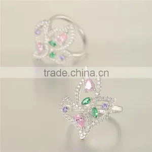 Wholesale Metal Ring With Color Stones thumbnail-3