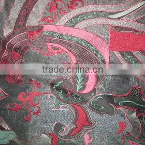 DESIGNER DESIGN FABRICS ON RAW SILK thumbnail-1