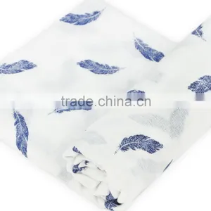 Hot Sales 100% Cotton Muslin Baby Swaddle Wholesale 47x47" After Washing thumbnail-4