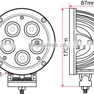 50W Led Work Light for JEEP, DC10-30V 6000K Black/White 50w Flood Beam Work Light Led for Truck LH-152 thumbnail-2