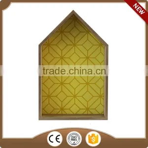 Yellow Concise Wooden Tray thumbnail-1