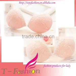 Female Orange Cute Lace Adhesive Bra thumbnail-1