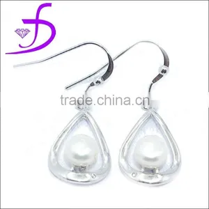 Unique Design Pearl Earrings 925 Silver Jewelry Freshwater Pearl Earrings thumbnail-1
