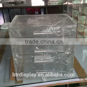 Clear Acrylic 4 Tier Plastic Storage Drawer Multi-drawer thumbnail-3