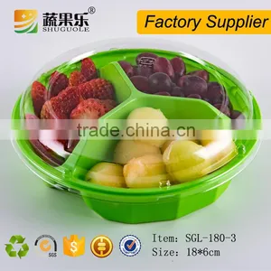Disposable Plastic Food Container With 3 Compartment thumbnail-1