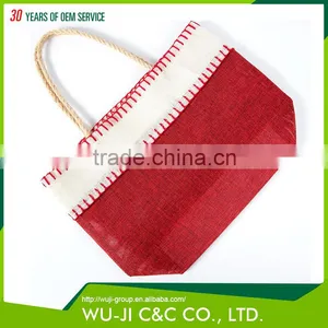 Buy Direct From China Wholesale Eco-friendly Burlap Gift Tote Bag thumbnail-4