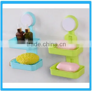 Plastic Double Soap Holders With Strong Sucker thumbnail-1