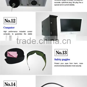 2015 New Hot Sale Cheap 20W Cable Glasses Frame Metal QR Printing Optical Fiber Laser Marking Machine Best Price thumbnail-3