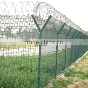 PVC Coated Anti-climbing Y Type Airport Razor Barbed Wire & Fence Panel thumbnail-1