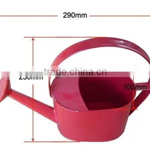 Beautiful Unique Steel Metal Red Watering Can thumbnail-1