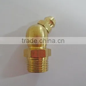 1/8"-28 Thread 45 Degreee Brass Grease Fitting thumbnail-3
