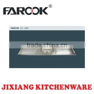 Single Bowl 1.5m Stainless Steel Disposable Bowl Sink thumbnail-1