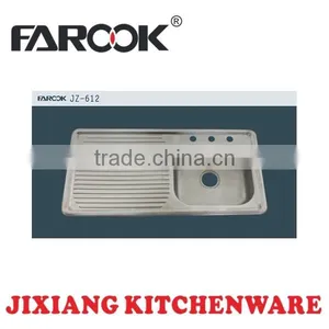 Cheap Undermount Single Bowl Single Board Stainless Steel Kitchen Sink JZ-612 thumbnail-1