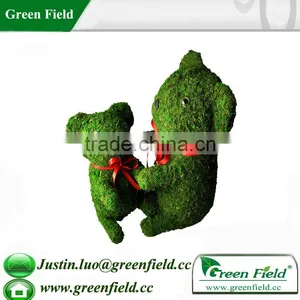 Bear Wire Frame Topiary With Moss Topiary Garden thumbnail-1