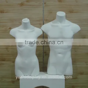 Displaying Fiberglass Half Body Male and Female Mannequin Torso thumbnail-1