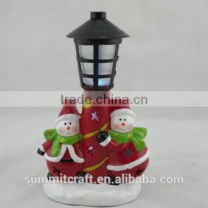European Light Oil Resin Snowman With Led Light Christmas Gifts 2016 thumbnail-1