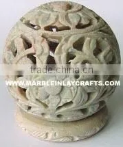 Soapstone Candle Holder, Soapstone Tea Light Candle Lamp thumbnail-1