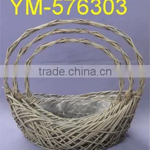 Unique Willow Flower Handle Basket thumbnail-1