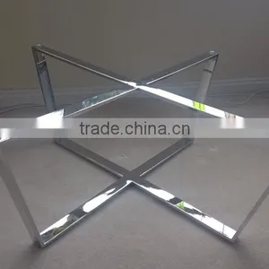Top Quality Furniture Parts Stainless Steel Chrome Finished Metal Table Base FF-069 thumbnail-1
