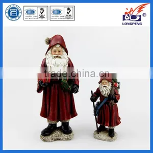 Antique Resin Santa Claus Figure for Christmas Decoration thumbnail-1