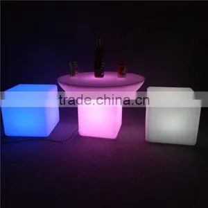 Modern Furniture VIP Lounge Furniture LED Light up Bar Table for Nightclub Pub Events thumbnail-2